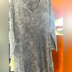 Black distressed dress